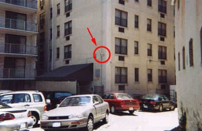 Another video camera from an adjacent apartment building could have recorded suspicious individuals or automobiles entering Chandra Levy's apartment during the time period she disappeared.
<BR>
Why have DC Police failed to secure these videotapes? Why are they failing to acknowledge their existence?!